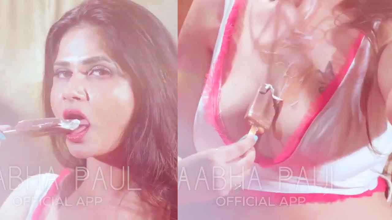Abha Paul Play With Ice Cream Boobs
