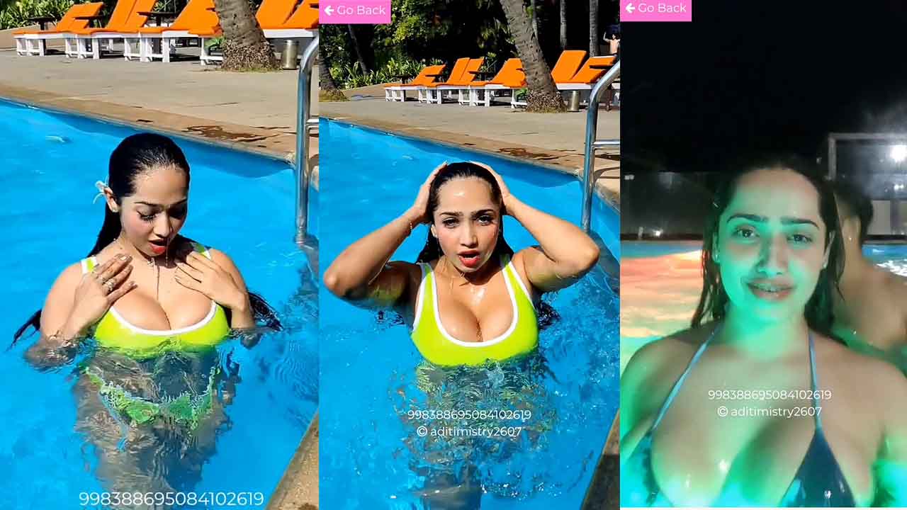 Aditi Mistry Nude Hot Swiming Pool And Bathing With BestFriend