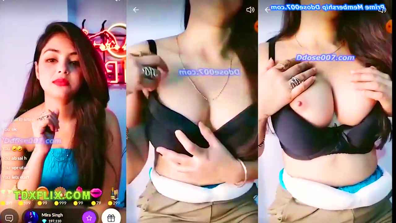 Mira Singh Removing Top Showing Boobs On Tango Live